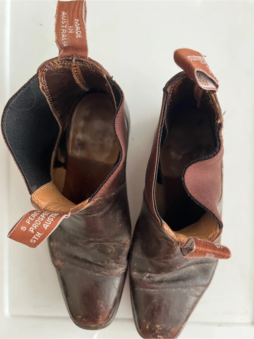 R.M. Williams Dark Brown Leather Chelsea Boots